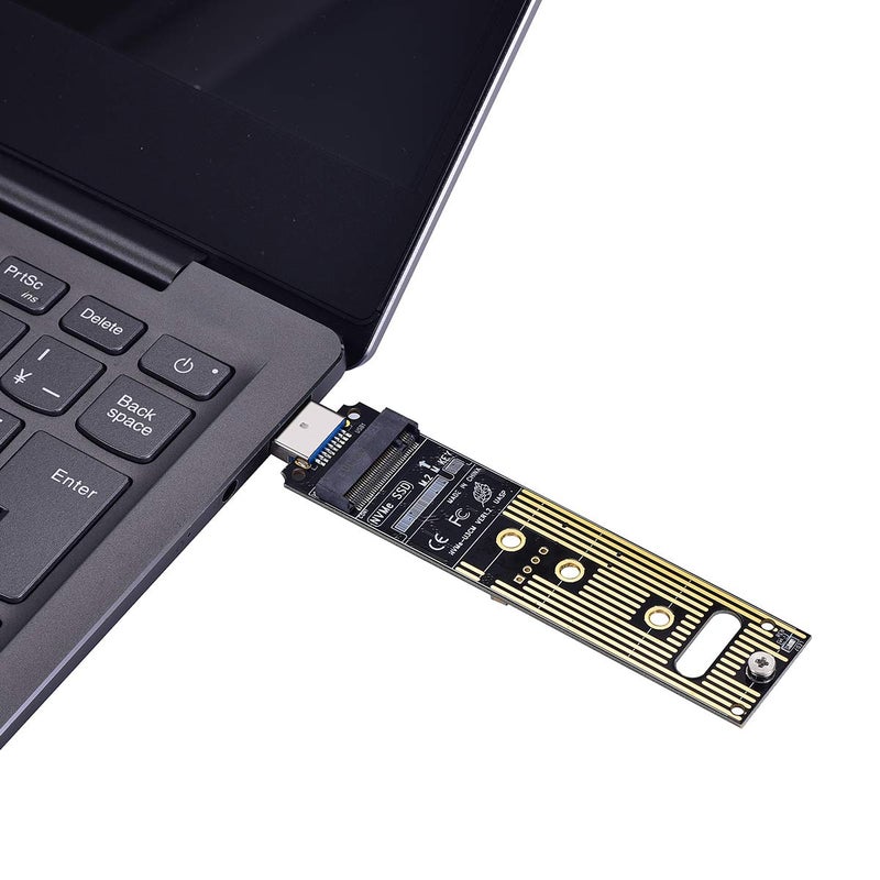 KBR محول M.2 NVME USB 3.1، قارئ بطاقة USB M-Key M.2 NVME إلى USB مع شريحة جسر USB 3.1 Gen 2 بأداء عالي 10 جيجابت في الثانية، متوافق مع سامسونج 950/960/970 إيفو/برو أو غيرها من وحدات التخزين M.2 SSD مع نوع PCI-E - Image 4